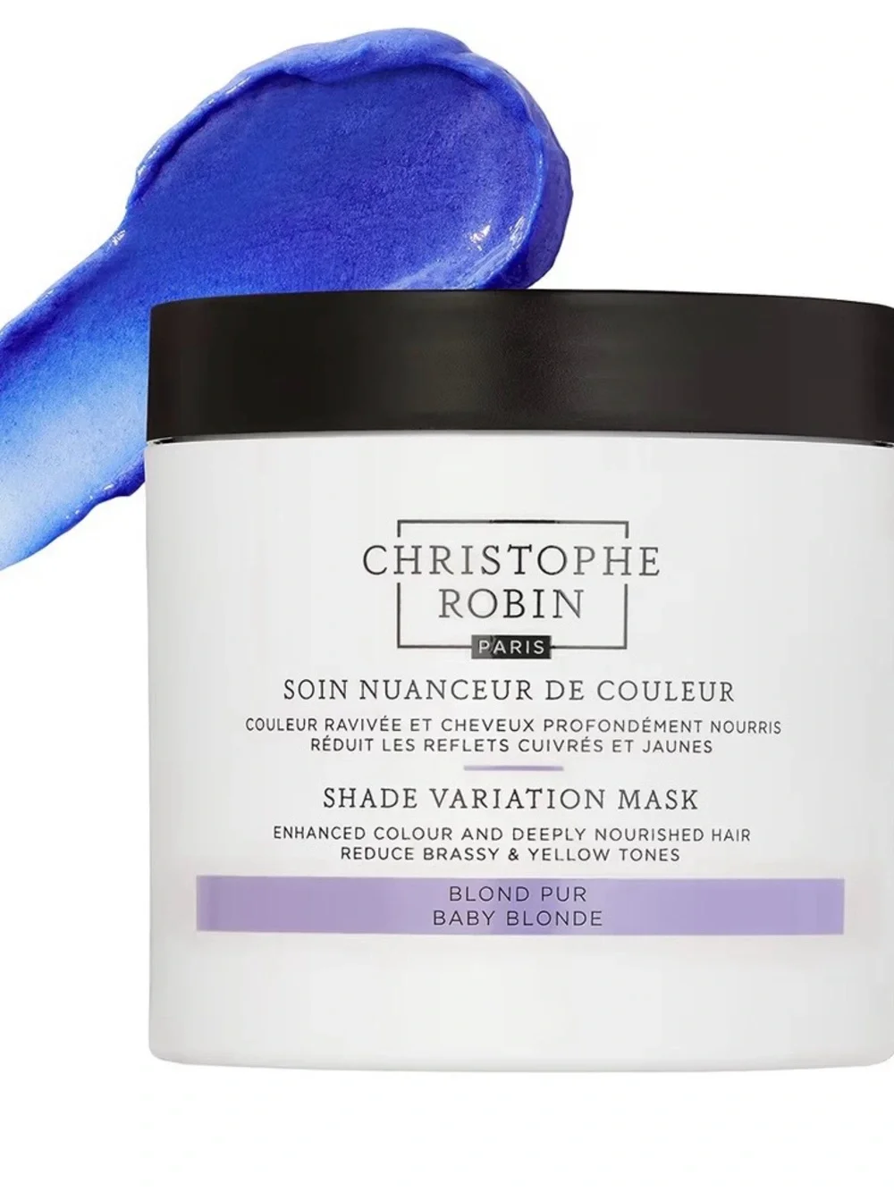 Christophe Robin Shade Variation Mask Baby Blonde 250ml Nutritive Hair Care New